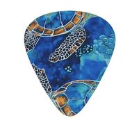 Sea Turtle-Blue Guitar Picks Gift Set - Smooth Durable Plectrums For Acoustic, Electric & Bass Guitar, Perfect Present For Guitar Lovers & Musicians