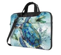 Sea Turtle-Blue Laptop Bag for Women Men, 360 Protective Computer Shoulder Bag Briefcase Messenger Bags