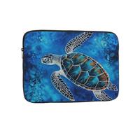 Sea Turtle-Blue Laptop Sleeve for Women Men, 13 Inch Waterproof Laptop Bag Lightweight Notebook Computer Cover Bag