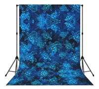 Sea Turtle-Blue Print Backdrop For Photoshoot, Photo Backdrop Background Curtain For Photography Portraits(No Stand)
