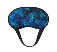 Sea Turtle-Blue Print Sleep Mask, Eye Sleeping Mask for Women and Men for Total Darkness, Reduces Puffy Eye Mask