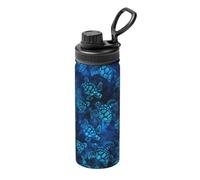 Sea Turtle-Blue Printing 18oz Sports Insulated Kettle Drinking Cup Stainless Steel Portable Cup for Gym
