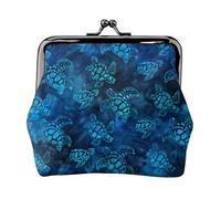 Sea Turtle-Blue Printing Lightweight Minimalist Wallet, Compact Coin Pouch for Gym Visits and Errands