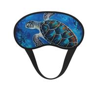 Sea Turtle-Blue Sleep Mask for Side Sleeper, Blackout Eye Mask for Women Men, Zero Pressure Sleeping Masks Soft Breathable Eye Cover Comfortable Blindfold Eyeshade for Night Sleep