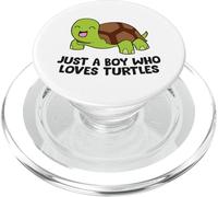 Sea Turtle BoyJust A Boy Who Loves Turtles PopSockets PopGrip for MagSafe