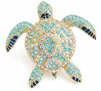 Sea Turtle Brooch Elegant Pin Charm Jewelry Gift for Women Men Teens Ocean Accessory Trendy Statement Piece for Beach Lovers and Marine Fans