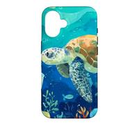 Sea Turtle Bubble Tea Ocean Bubble Pearl Milk Tea Case for iPhone 16