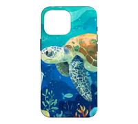 Sea Turtle Bubble Tea Ocean Bubble Pearl Milk Tea Case for iPhone 16 Pro Max