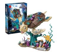 Sea Turtle Building Set, 1271 Pieces Deep Sea Creatures Building Blocks Model Kit, STEM Educational Ocean Animals Toy for Kids