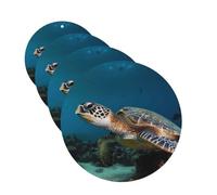 Sea Turtle Car Air Freshener Cards for Women Men 4 Pack Cute Car Accessories Long Lasting Scent Car Diffuser Hanging Auto Aromatherapy Tablets Car Fresheners Gifts
