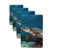 Sea Turtle Car Air Freshener Cards for Women Men 4 Pack Cute Car Accessories Long Lasting Scent Car Diffuser Hanging Auto Aromatherapy Tablets Car Fresheners Gifts