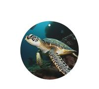 Sea Turtle Car Air Fresheners Cards Set of 4 Pieces, Long-Lasting Auto Aromatherapy Tablets Gifts Car Rearview Mirror Pendant Hanging Scented Cards for Wardrobe Bathroom
