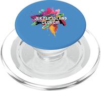 Sea Turtle Colorful Watercolor Splash Jekyll Island Georgia PopSockets PopGrip for MagSafe