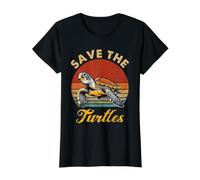 Sea Turtle Conservation Save the Turtles Ocean Wildlife Value Graphic T-Shirt, Women, Black, M