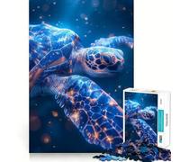 Sea Turtle Cosmic Odyssey 1000 Piece Jigsaw Puzzle for Adults Smart Reason Toy Home Enjoy Sharp Edge Santa Wish Item (38x26cm)