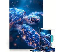 Sea Turtle Cosmic Odyssey 1000 Pieces Jigsaw Puzzles for Teenagers Improve Memory Mental Relax Sharp Edge Creative Gift (50x75cm)