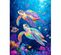 Sea Turtle Diamond Art Kits for Adults, Diamond Painting Animal 5D DIY Full Square Drill Crystal Art Kits for Adults, Rhinestones Embroidery Arts and Crafts for Home Wall Decor Gifts 70x90cm, Model592