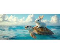 Sea Turtle Diamond Art Rabbit Diamond Painting Kits for Adults 5D DIY Full Round Drill Cross Stitch Kits for Adults Arts and Crafts for Home Bedroom Decor, Room Decor, Gifts 100 * 200cm -yym2603H9