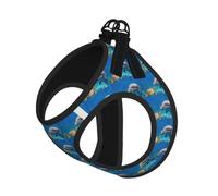 Sea Turtle Dolphin And Fish Pet Leash Vest For Small Dogs Cats Reflective Adjustable Soft Outdoor Walking Hiking Training