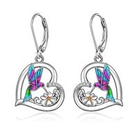 Sea Turtle Earrings for Women S925 Sterling Silver Sapphire Jewelry Animal Lovers Gifts Ocean Cubic Zirconia Starfish Hoop Earrings Blue Dangle Earrings for Girls Friends Sister, Sterling Silver