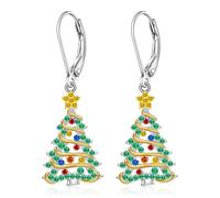 Sea Turtle Earrings for Women S925 Sterling Silver Sapphire Jewelry Animal Lovers Gifts Ocean Cubic Zirconia Starfish Hoop Earrings Blue Dangle Earrings for Girls Friends Sister, Cubic Zirconia, Cubic