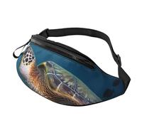 Sea Turtle Fanny Pack for Men Women, Waterproof Sports Waist Bag Fashion Belt Bag Crossbody Bags Hip Bum Bag with Adjustable Strap Large Sling Bag Purse for Travel Hiking