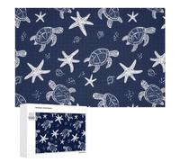 Sea Turtle Funny Jigsaw Puzzles Wooden Picture Puzzle for Adults Home Decors Gift