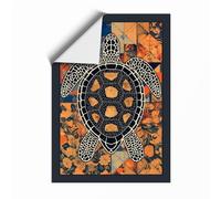 Sea Turtle Geometric Unframed Wall Art Print A4 (29.7×21cm), Wall Decor for Living Room, Bedroom, Office & Home, Art Gift