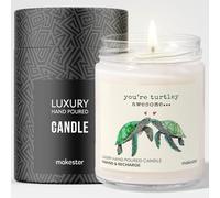 Sea Turtle Gifts - Luxury Soy Wax Candle - Vanilla, Jasmine, Sugared Almond - Makester
