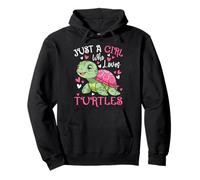 Sea Turtle Girls Women Cute Just A Girl Who Loves Turtles Pullover Hoodie