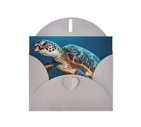 Sea Turtle Greeting Cards Blank Note Cards with Envelopes Happy Birthday Card Thank You Card Wedding Party Invitation Cards for All Occasions 4x6 Inch