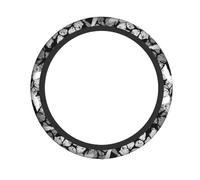 Sea Turtle Hawaiian - Black Steering Wheel Cover Universal 15 Inch Advanced Anti Slip Breathable Car Steering Wheel Accessories for Men and Women