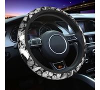 Sea Turtle Hawaiian - Black Steering Wheel Cover Universal 15 Inch Sports Style Elastic Breathable Comforts Car Steering Wheel Accessories