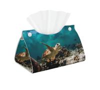 Sea Turtle High-grade Faux Leather Tissue Box Cover