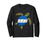 Sea Turtle Honduras Flag Shell Long Sleeve T-Shirt