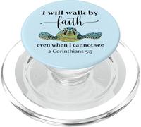 Sea Turtle I Will Walk By Faith Not Sight When I Cannot See PopSockets PopGrip for MagSafe