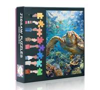 Sea Turtle in the Ocean Jigsaw Puzzle for Adults 1000 Pieces - Vibrant Marine Life Art with Premium Puzzle Board, 1000-Piece Challenging Puzzles for Adults - 27.5x19.7 Inches(Underwater World)