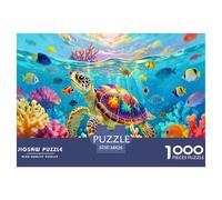 Sea Turtle Jigsaw Puzzles for Adults Animal Puzzle Game 1000 Pieces Brain Challenge for Adults Gifts 38x26cm/1000pcs