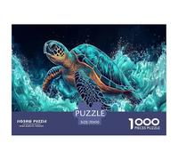 Sea Turtle Jigsaw Puzzles Puzzle for Adults Kids. 1000 Pieces Animal Whimsical Challenge Toy Educational Games Home Decoration for Adults& Kids Age 14 Years Up 70x50cm/1000pcs