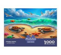 Sea Turtle Jigsaw Puzzles Puzzle for Adults Kids. 1000 Pieces Whimsical Challenge Toy Educational Games Home Decoration for Educational Games Gifts 70x50cm/1000pcs