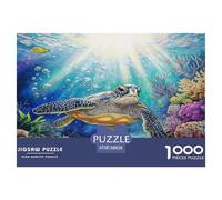 Sea Turtle Jigsaw Puzzles Puzzles for Adults Kids. 1000 Piece Whimsical Challenge Toy Educational Game Home Decoration for Educational Games Gifts 38x26cm/1000pcs