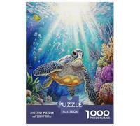 Sea Turtle Jigsaw Puzzles Puzzles for Adults Kids. 1000 Pieces Great Gifts Challenge Toy Educational Games Home Decoration for Educational Games Gifts 38x26cm/1000pcs