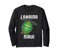 Sea Turtle Lahaina Maui Hawaiian Island Ocean Art Long Sleeve T-Shirt
