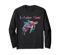 Sea Turtle Lahaina Maui Hawaiian Island Ocean Art Long Sleeve T-Shirt