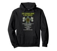 Sea Turtle Life Lessons Beach Wisdom Ocean Lover Quote Pullover Hoodie
