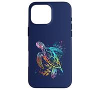 Sea Turtle Lover Artwork Motif Sea Turtle Marine Mammal Case for iPhone 16 Pro Max