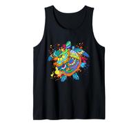 Sea Turtle Mandala Colorful Ocean Wildlife Abstract Art Tank Top