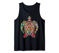 Sea Turtle Mandala Vibrant Art Ocean Life Print Tank Top