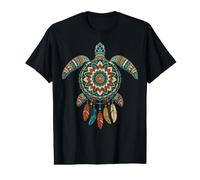 Sea Turtle Medicine Wheel Native American Indigenous Pride Value Graphic T-Shirt