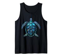 Sea Turtle Motif Animal Lover Ocean Mandala Beach Hawaiian Tank Top